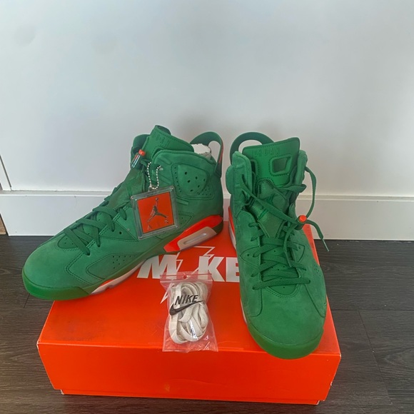 Green and orange original retro Jumpman Nike air Jordans US size 13 - Picture 4 of 10